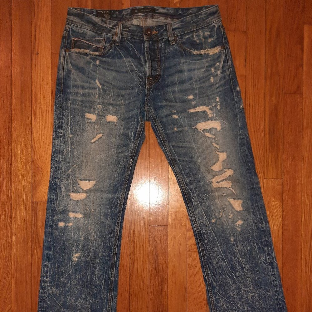 Cult Of Inviduality Jeans!!! No-hole tears, backed with patches!!! 32x34